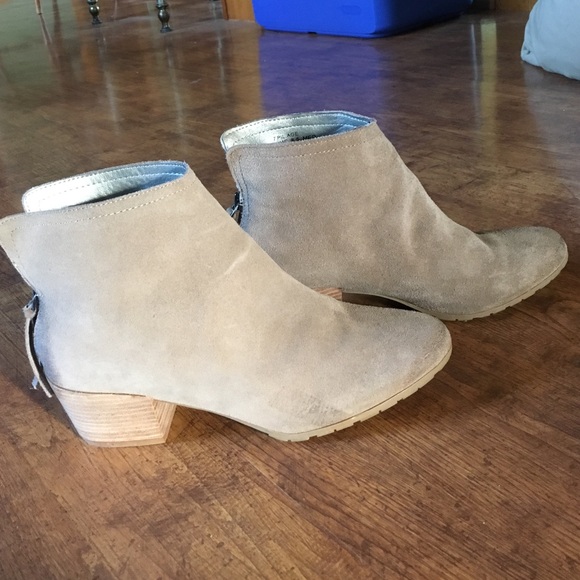 Tan suede ankle boots