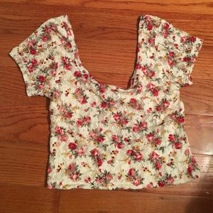 Floral forever 21 Crop top size s