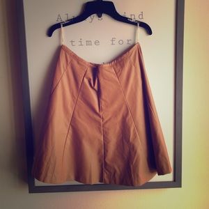 Forever 21 A-Line Camel/Tan Faux Leather Skirt