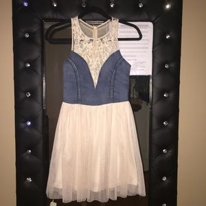 Lace and Denim tulle dress!