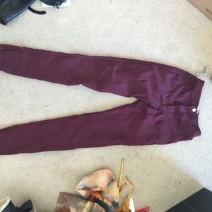 American Apparel maroon high waisted pants