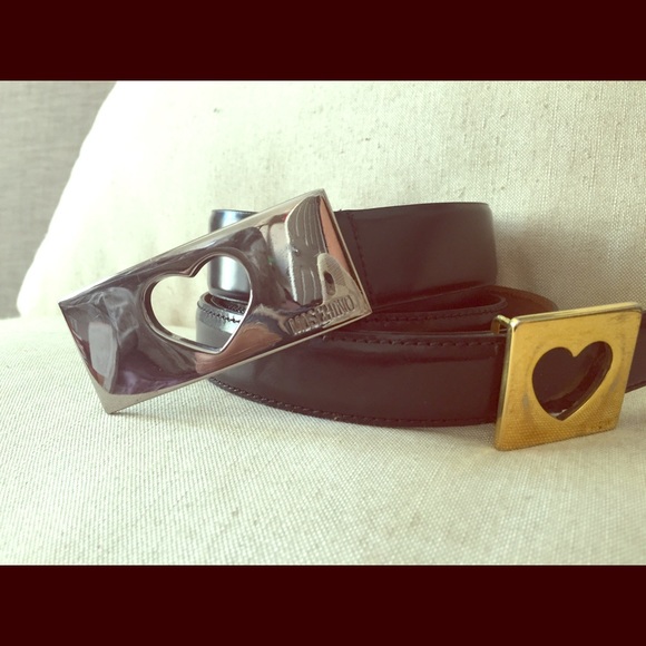 Pair of Moschino vintage belts