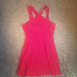 Red mini dress