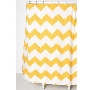 Urban Outfitters Yellow Chevron Shower Curtain
