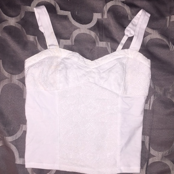 White crop top