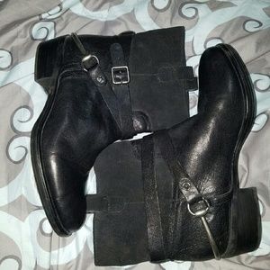 Womens Franco Sarto Black Ankle Boots size 10