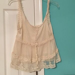 Cream tank top forever 21 size s