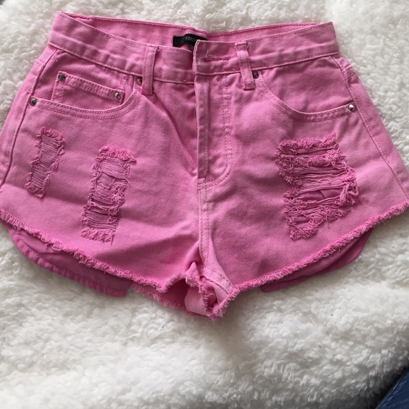 New pink high waisted shorts