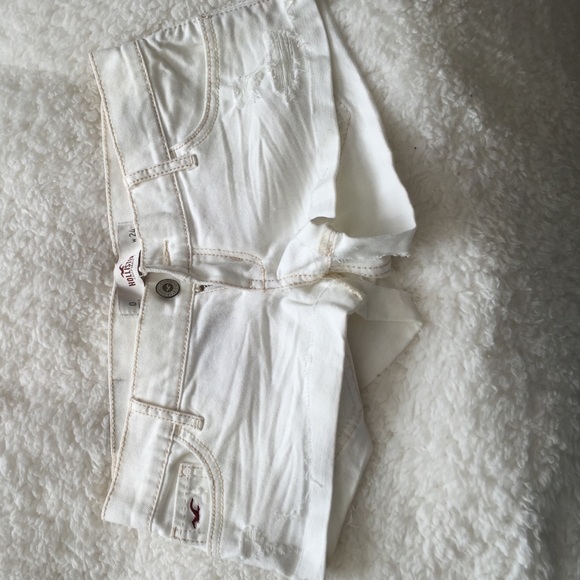 White jean shorts