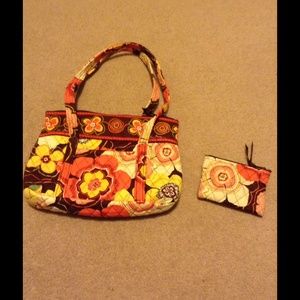 Vera Bradley shoulder bag with coin purse.