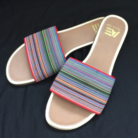 American Eagle Multi-Color Band Slides