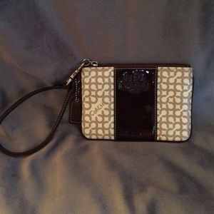 Coach leather wristlet