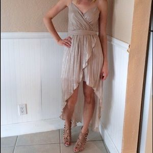 Beautiful Silver Shimmer High/Low Dress