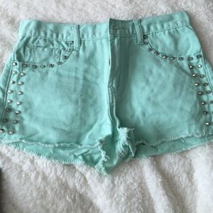 Mint shorts