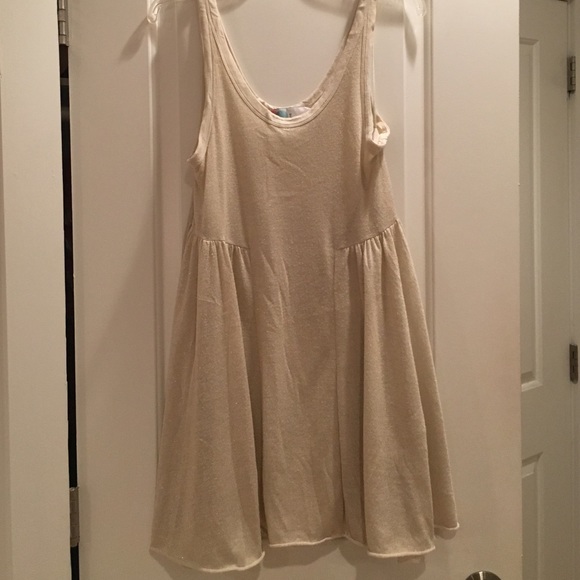 Adorable, girly FP Beach by Free People gold dress