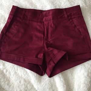 Red chino shorts