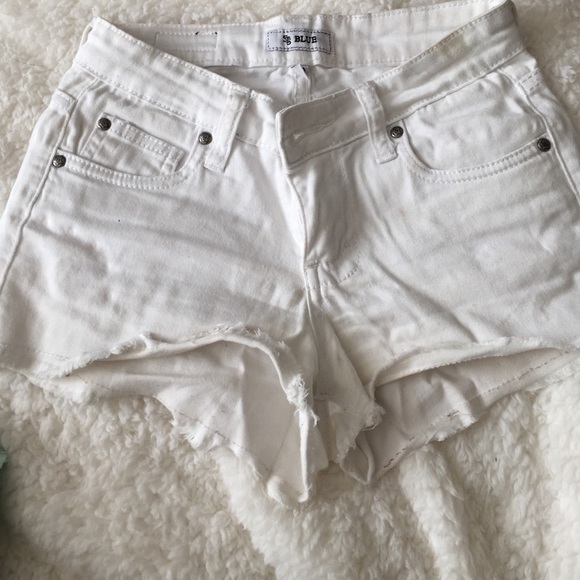 White Jean shorts