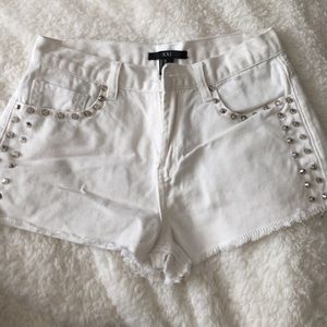 White Jean shorts