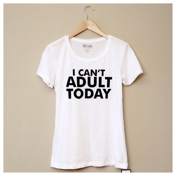 I Can't Adult Today Fitted Graphic Tee Medium - Picture 3 of 3
