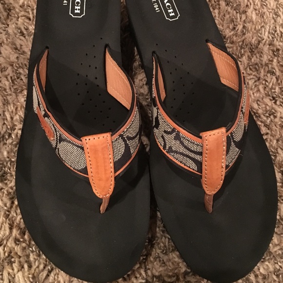 Coach wedge flip flop