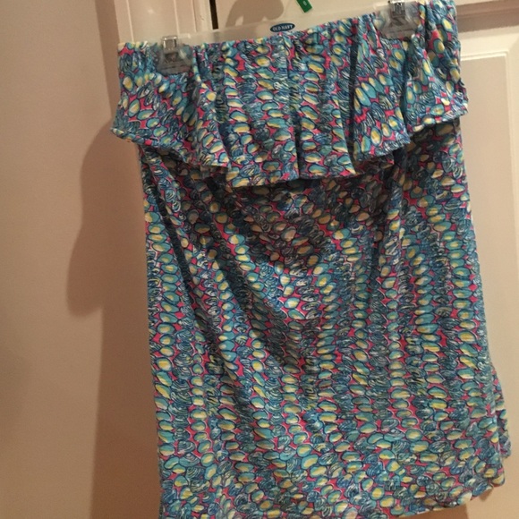 A clam covered strapless Lilly Pulitzer top - Picture 2 of 2