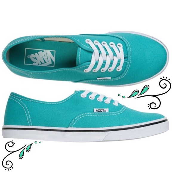 women's green-ish teal vans