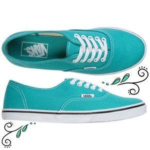 women's green-ish teal vans