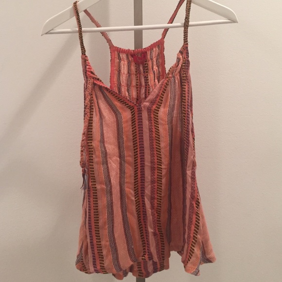 Orange striped tank top - Picture 1 of 2