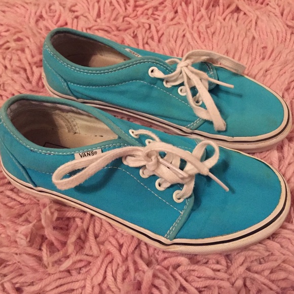 women's blue-ish teal vans