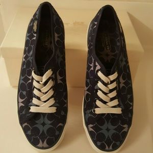 Coach Navy Multi-colored Sneakers