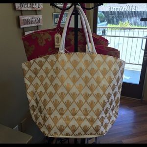 Summer Tote • white & gold