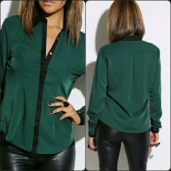Long Sleeve Green Shirt - Picture 1 of 4