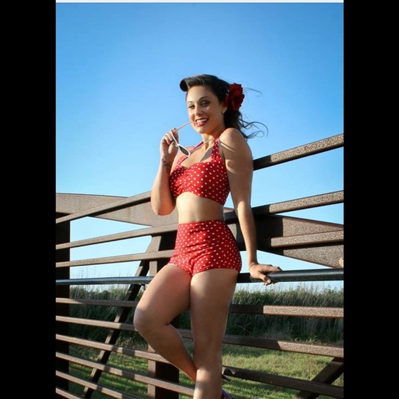 Red Dolly Swimwear High Wasted Bikini