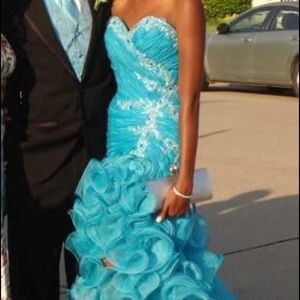 Glamorously embellished & corseted prom dress