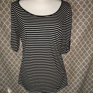 WHBM striped blouse.