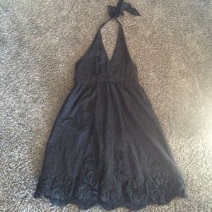 Black halter dress