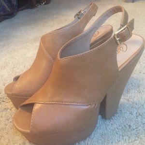 Light Brown Platform Heels