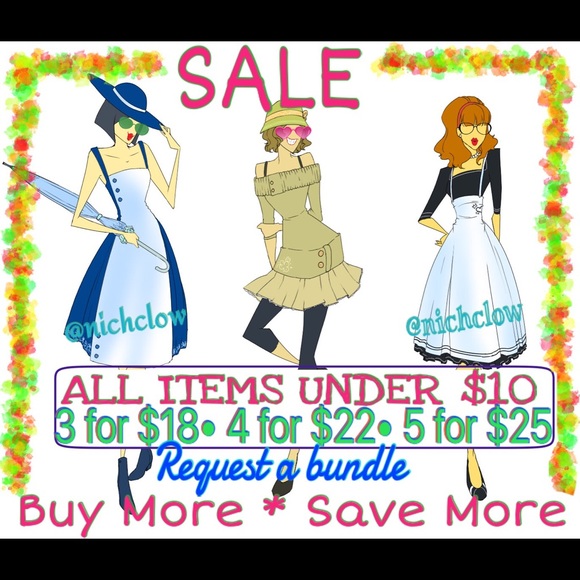 All items $10 or less qualify for bundle sale!