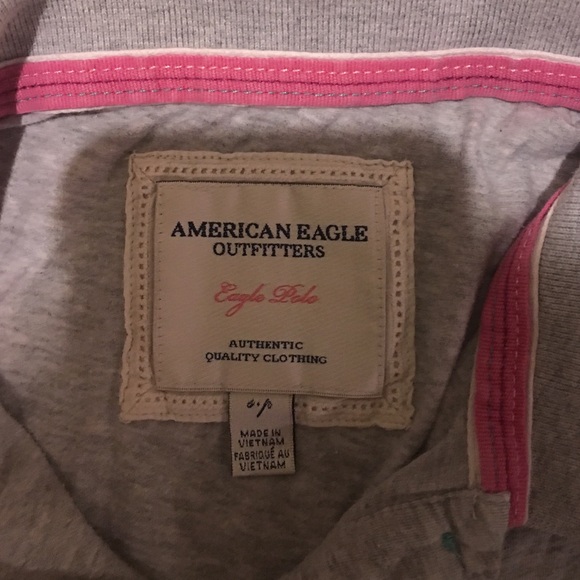 Light grey American Eagle Outfitters polo shirt - Picture 2 of 2