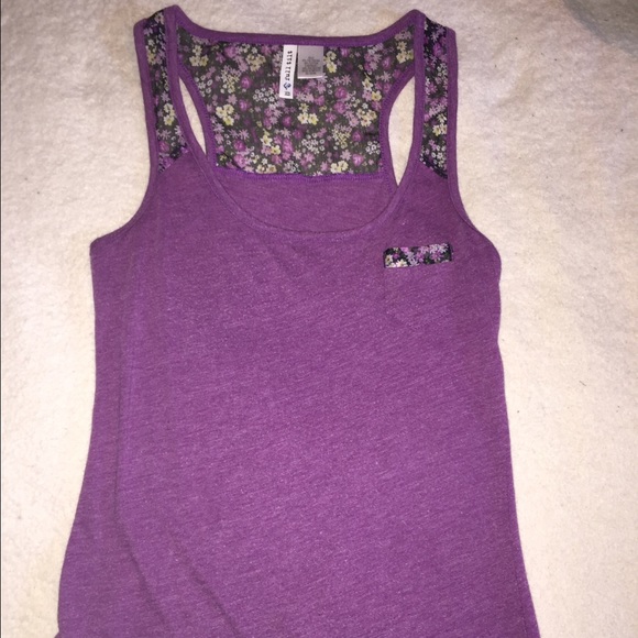 floral accented tank