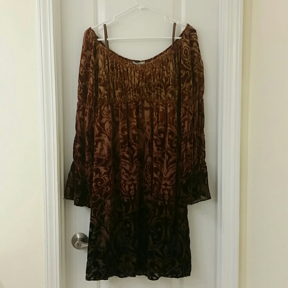Ombre velvet dress