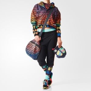 ADIDAS STELLASPORT ALLOVER PRINT JACKET SIZE M