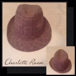 CLOSET CLEAR OUT Grey Plaid Fedora