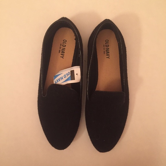 Old Navy Black Felt Loafers
