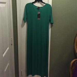 Slinky Brand maxi dress green size Medium