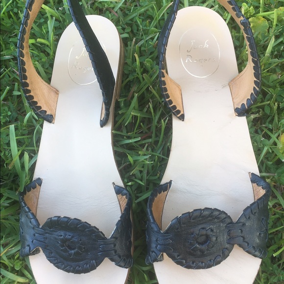 ❌sold❌🌼Jack Rogers Black Lilian - Picture 2 of 3