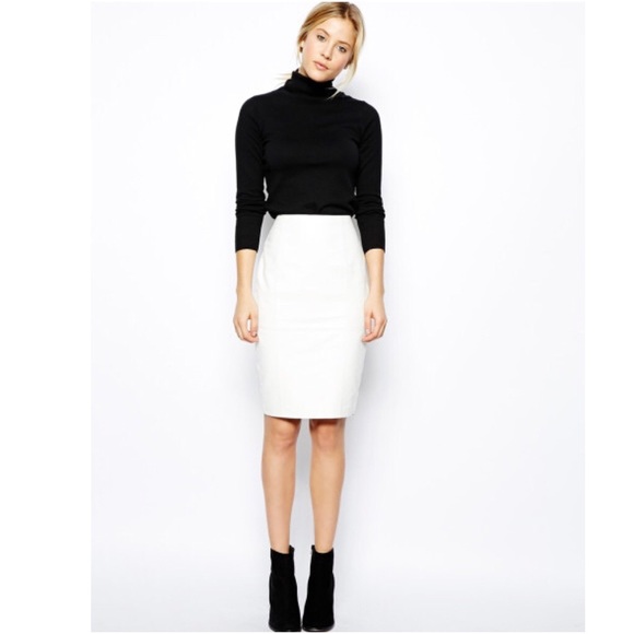White leather skirt outfit ideas clearance