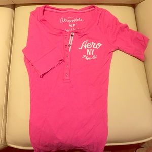 Hot pink Aeropostale form fitting shirt