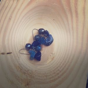 Blue stone earrings