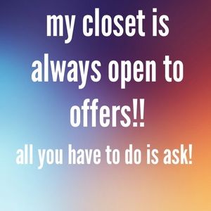 Offers are always welcome through the offer button